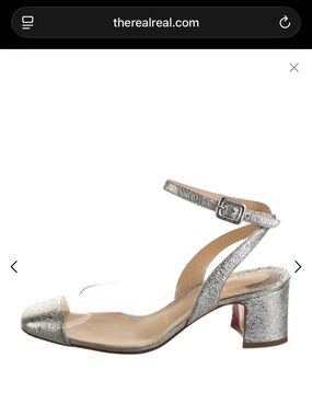 Silver / Clear Christian Louboutins size 6